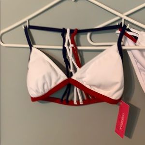 Red, white and blue bikini